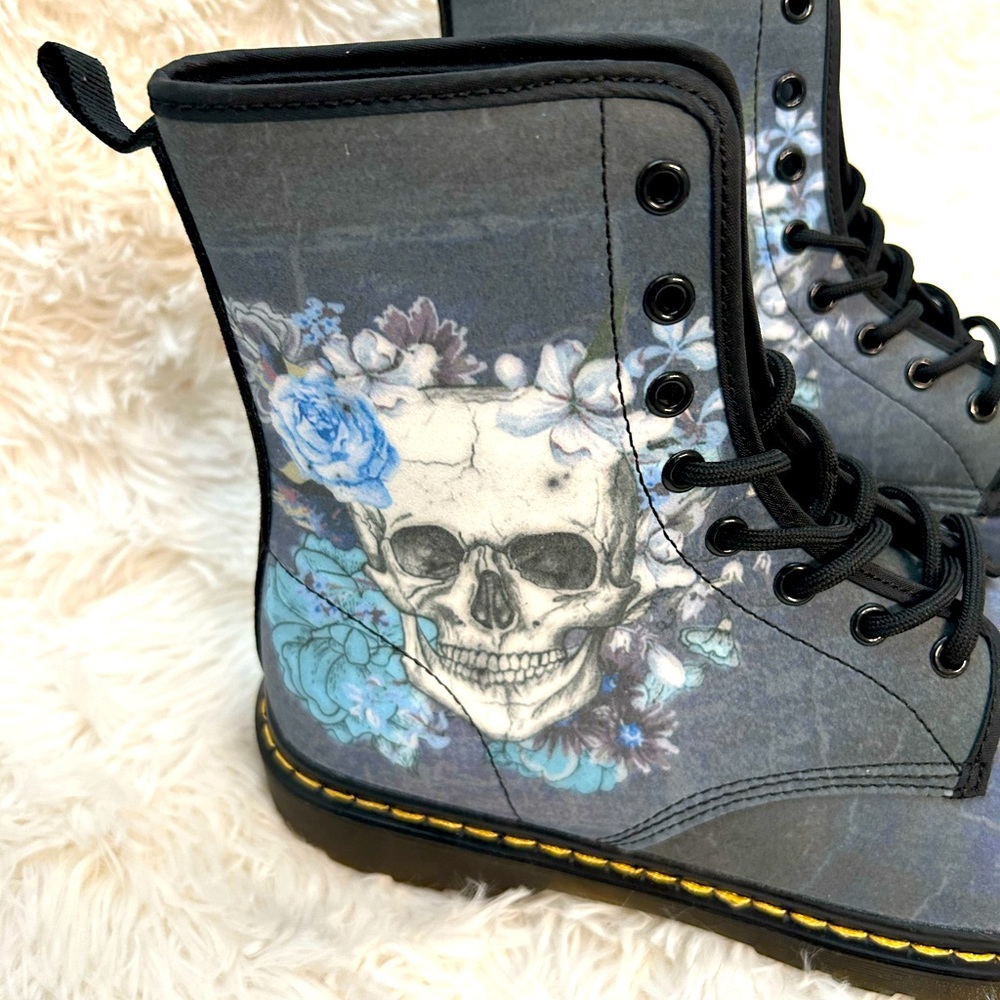 Blue Scull Boots